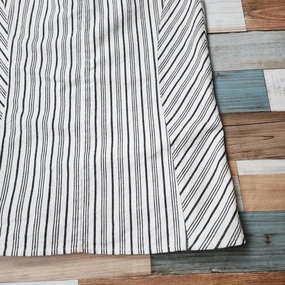 Express‎ Striped Pencil Skirt Navy White Cotton Size 3/4 Office Career Casual